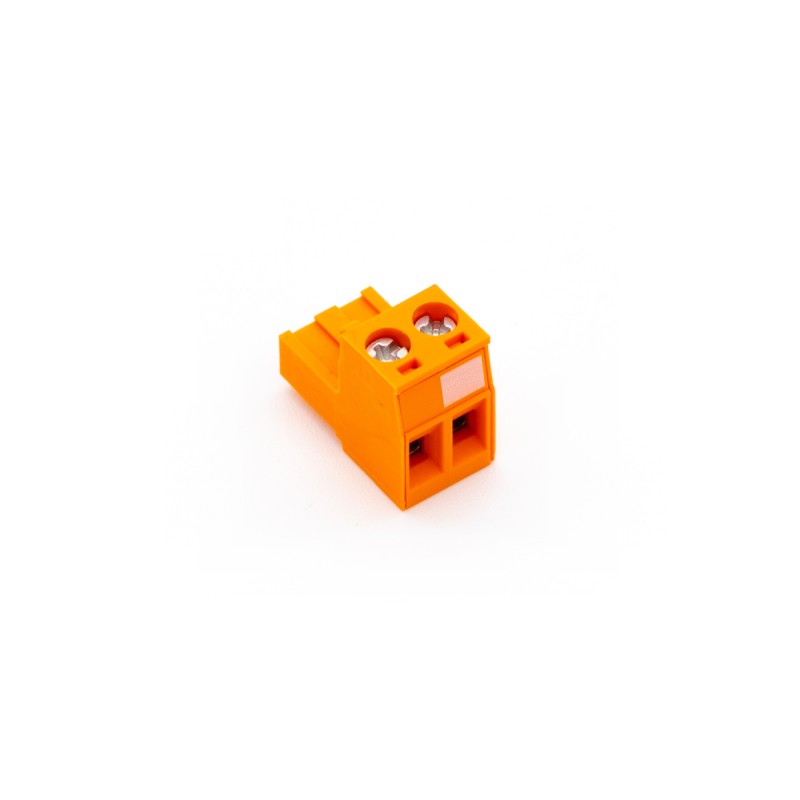 Oranžový šroubovací svorkový konektor 2pinový