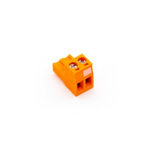 Oranžový šroubovací svorkový konektor 2pinový