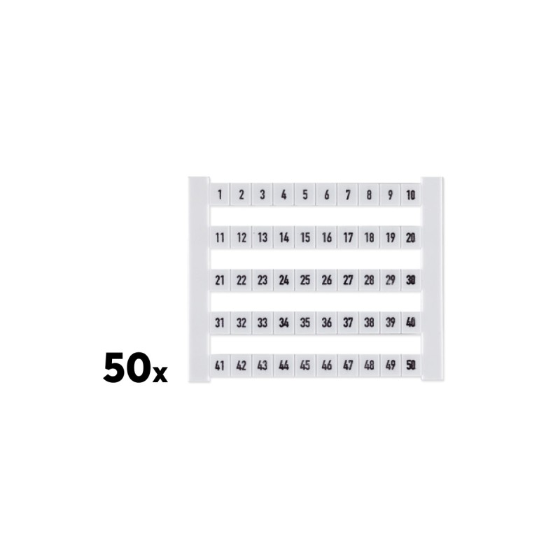 Popis pro svorkovnice DEK 1-50 (50 ks)