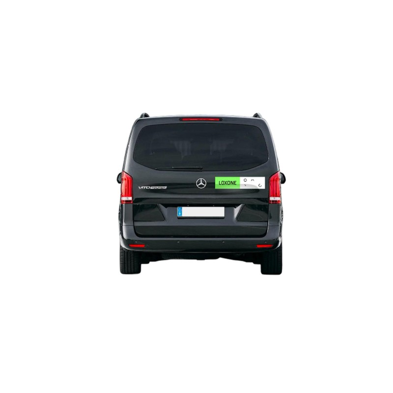 Samolepka na auto logo a Halo zelená obdélníková