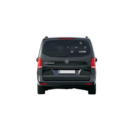 Samolepka na auto s logem a halo v bílé barvě
