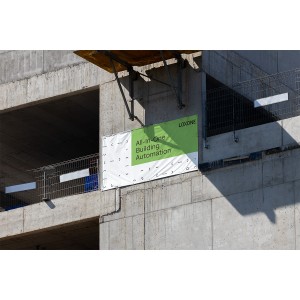 "Halo" Reklamní banner na stavbu 