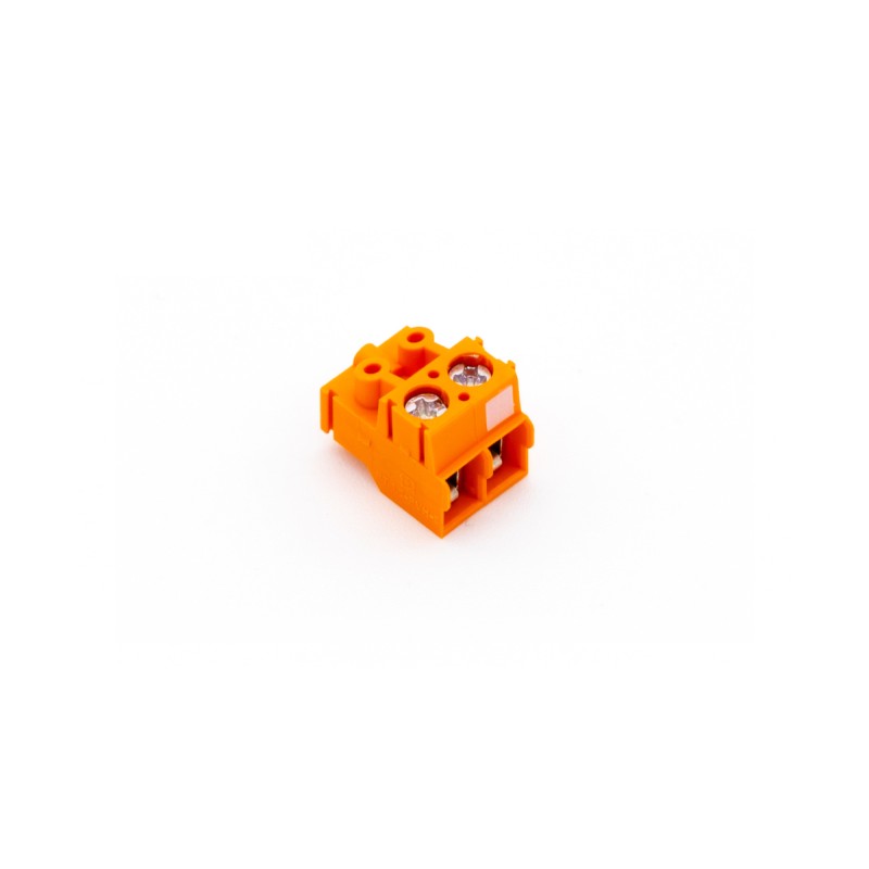Oranžový šroubovací svorkový konektor 2pinový