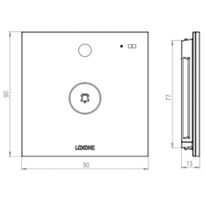 Intercom antracitová