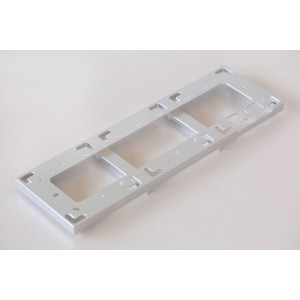 Montážní rámeček 2 moduly stříbrná