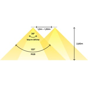 LED Spot RGBW Tree zlatá