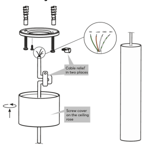Závěsné světlo RGBW Tree zlatá
