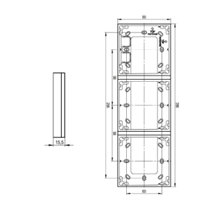 Montážní rámeček 3 moduly antracitová