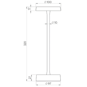Table Lamp Air bílá