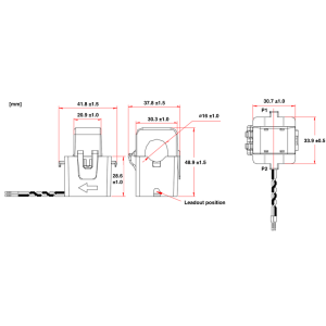 40mA Proudový transformátor 100 A 16 mm (3 ks.)
