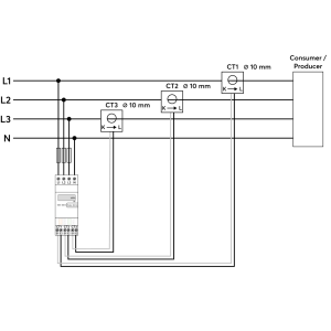 40mA Proudový transformátor 25 A 10 mm (3 ks.)