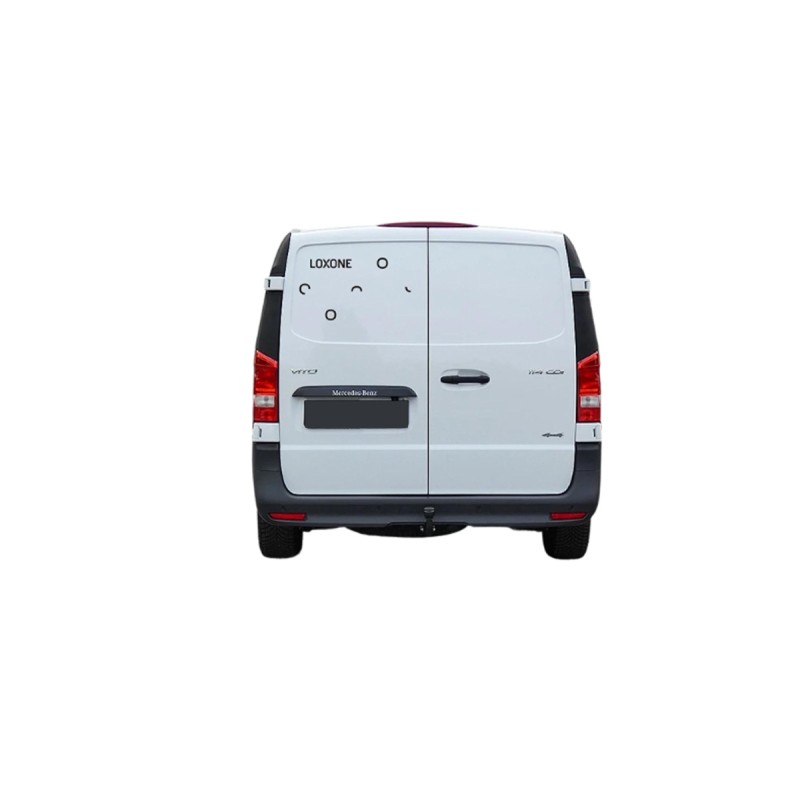 Samolepka na auto s logem a halo v bílé barvě