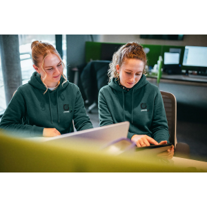 Volnočasová mikina dámská S tmavě zelená